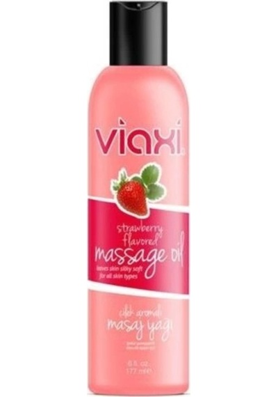 Viaxi Glide Viaxi Viaxi Çilek Aromalı Masaj Yağı 177 Ml