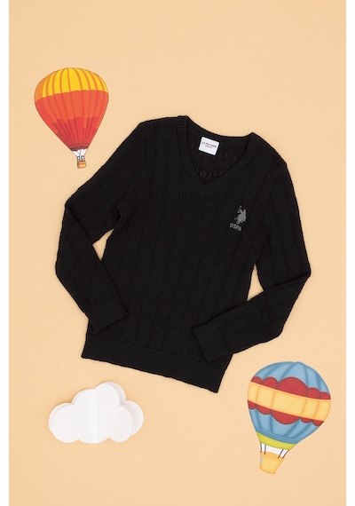 U.s. Polo Assn. Erkek Çocuk Siyah Kazak /triko 50315639-vr046 Siyah
