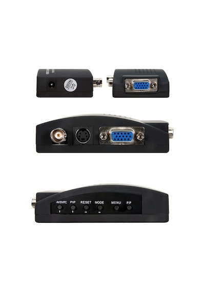 BNC - VGA Video Dönüştürücü Bileşik S-Video Girişi - PC VGA Çıkış