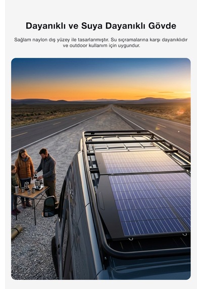100w Taşınabilir Güneş Panelili Kamp & Karavan İçin Katlanabilir Solar Güç Kaynağı