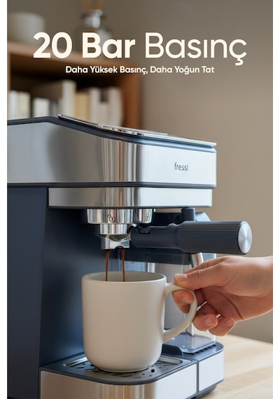 Fressi EM-02 Urban 1350 W Espresso Latte Cappuccino Kahve Makinesi