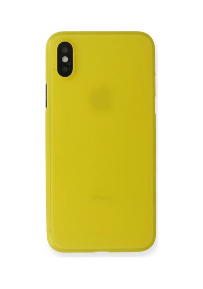 Newface Apple iPhone Uyumlu X Kılıf Pp Ultra İnce Kapak - Sarı Belirtilmemiş