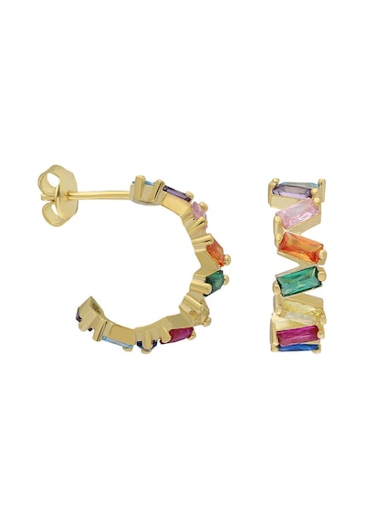Renkli Baget Shift Küpe 718870 Gold