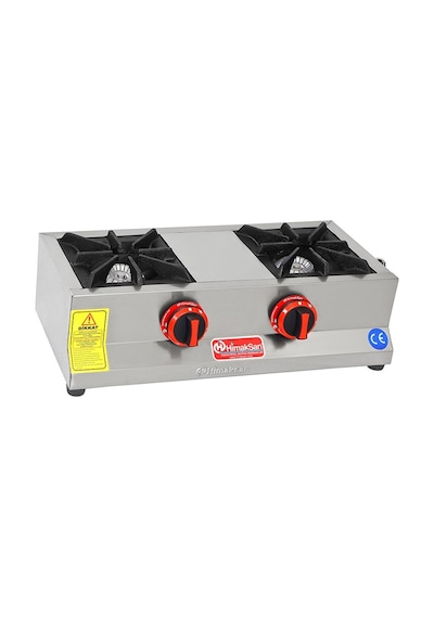 Himaksan Endüstriyel Lpg Tüplü Set Üstü Mini Çiftli 2 Gözlü Ocak