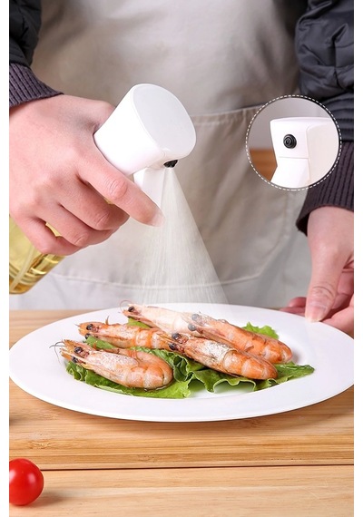 Cam Sprey Yağdanlık Püskürtmeli Sprey Şişe Airfryer Ayçiçek Zeytinyağı Sirkelik 200 Ml Turuncu Diğer