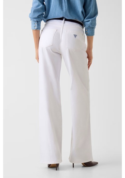 Guess Rege Relaxed Fit Kadın Jean Pantolon W6ga1ad1575 Beyaz