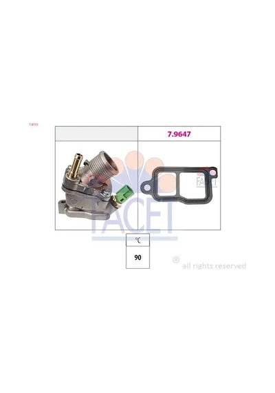Volvo S80 Termostat D5 2006-2011 Facet 78733