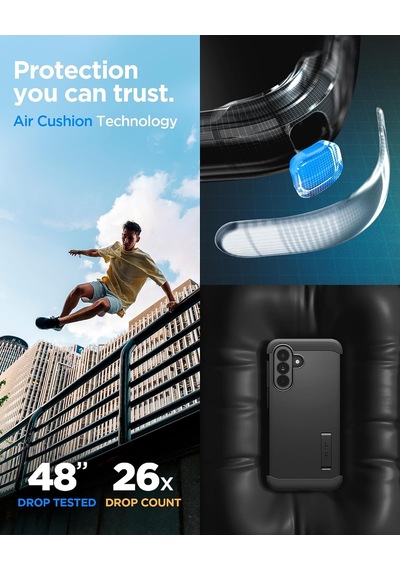 Galaxy A37 İle Uyumlu Kılıf Tough Armor Black - Acs11131