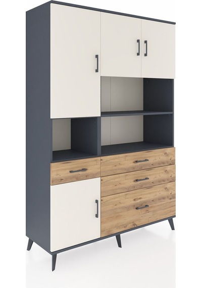 Hyperion Dolap 9 Raflı 4 Çekmeceli 4 Kapaklı 132x44x195 Antrasit-aytaşı/çam Aytası/atlas Çam - Antrasıt Hyperion Dolap 9 Raflı 4 Çekmeceli 4 Kapaklı 132x44x195 Antrasit-aytaşı/çam Aytası/atlas Çam - Antrasıt