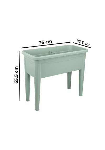 Omnipazar So-ab03 Dekoratif Ayaklı Bahçe Yetiştirme Saksı 60 Litre No 3 Yeşil