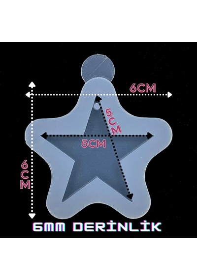 Epoksi Silikon Yıldız Anahtarlık Kalıbı