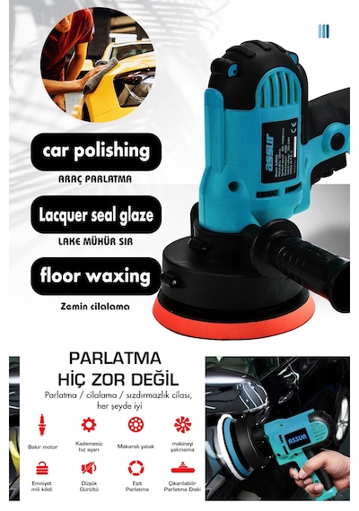 Assur ASR401-02-07 Elektrikli Dikey Polisaj Zımpara Makinesi Mavi