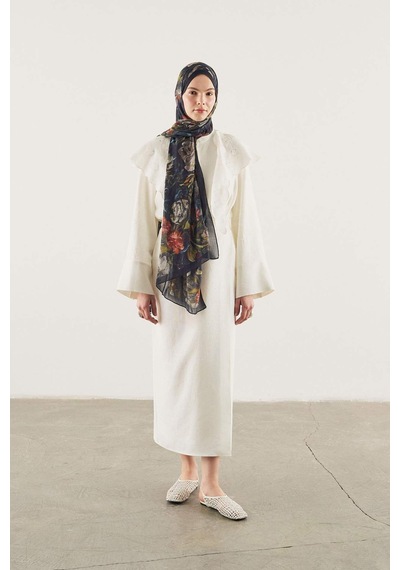 Defacto Fresh Scarfs X Defacto Midnight Botanic Viskon Şal I1748ax26smbk27 Siyah-bk27