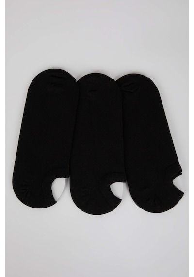 Defacto Erkek Görünmez 3lü Pamuklu Sneaker Çorap K4595aznsbk23 Siyah-bk23