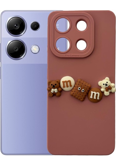Xiaomi Redmi Note 13 Pro 4g Kılıf 3d M Bear Kamera Korumalı Silikon Kapak