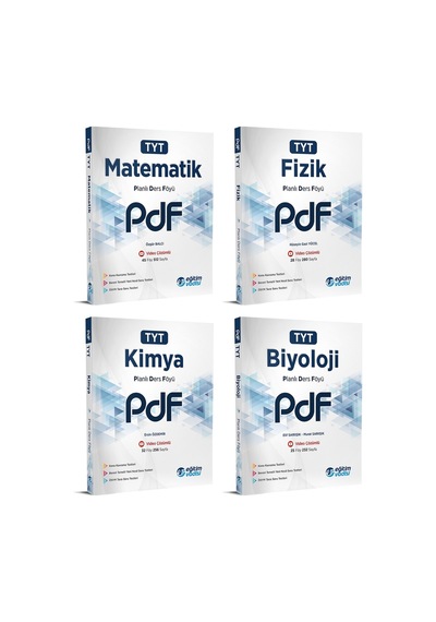 Eğitim Vadisi 2024 Tyt Matematik + Fizik + Kimya + Biyoloji Pdf Seti 4 Kitap