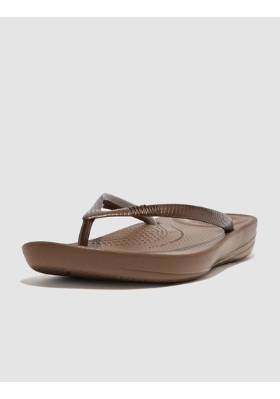 Fitflop Iqushıon Ergonomıc E54 Bronz Kadın Parmak Arası Terlik Bronz