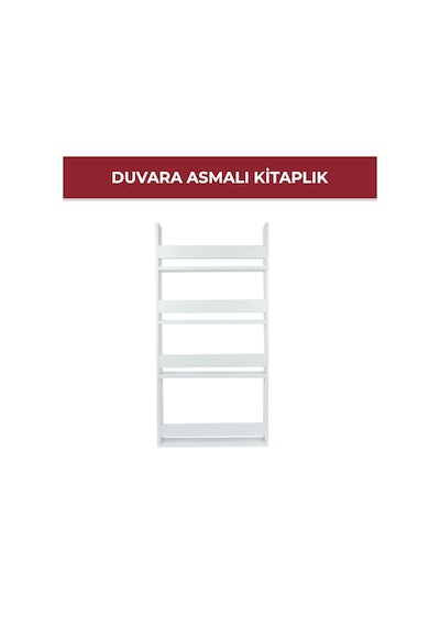 Pikas Çocuk Odası, Mutfak 4 Raflı Çok Amaçlı Raf, Kitaplık Beyaz Pikas Çocuk Odası, Mutfak 4 Raflı Çok Amaçlı Raf, Kitaplık Beyaz