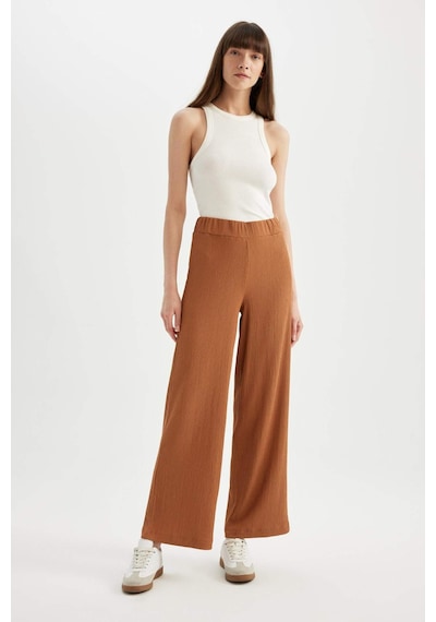 DeFacto Wide Leg Geniş Bol Paça Esnek Belli Bürümcük Pantolon C0200AX24SPBN348
