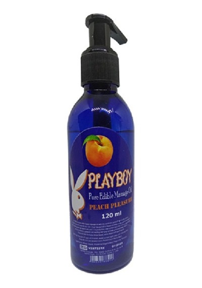 Playboy Pure Edible Peach Flavored Massage Oil Srcx - Şeftali Aromalı 120ml Masaj Yağı