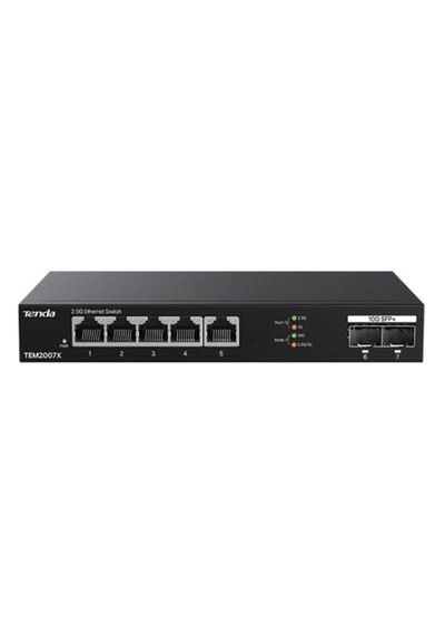 Tenda 5port Tem2007x 2.5 Gigabit 2-sfp 10gbe Yönetilemez Switch