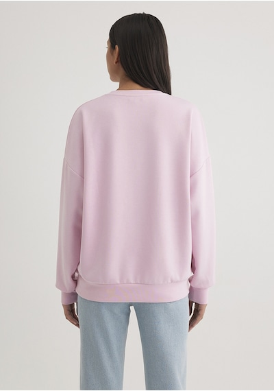 Mavi - Bisiklet Yaka Pembe Sweatshirt 168837-71117 Pembe