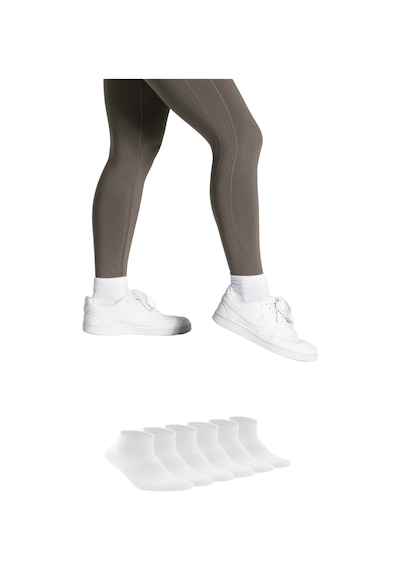 Ozzy Socks 6 Çift Logosuz Beyaz Dikişsiz Pamuklu Kisa Tenis Unisex Çorap Beyaz