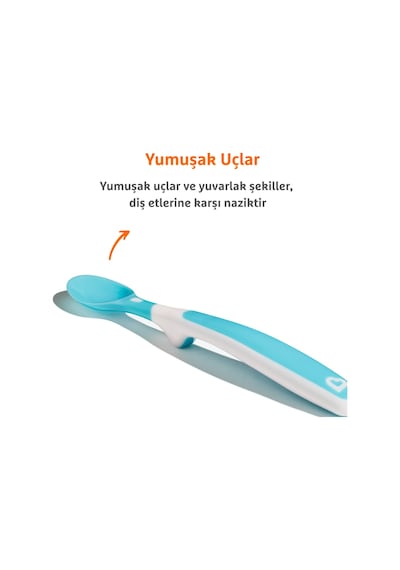 Munchkin Yumuşak, Renkli Bebek Kaşıkları, 3ay+, 6 Set Çok Renkli
