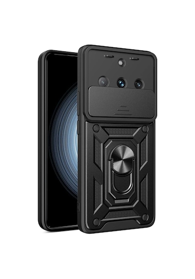 Nihcase Realme 11 Pro Plus Kılıf Magnetik Standlı Kamera Korumalı Slide Sürgülü Cover Kapak