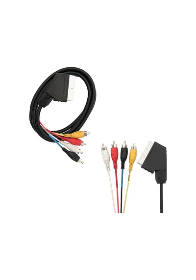 Powermaster Scart 4Rca 1.2 Metre 8Mm Gold Kablo