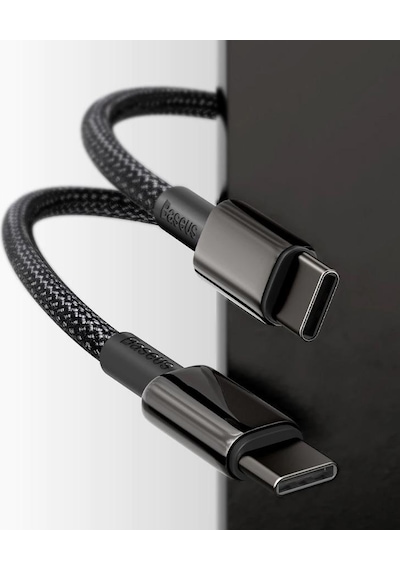 Baseus Tungsten Gold PD 100 W 2 Metre USB C To USB C Şarj Data Ka