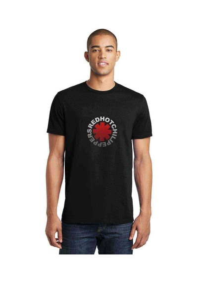 Red Hot Baskılı Siyah Erkek Tshirt