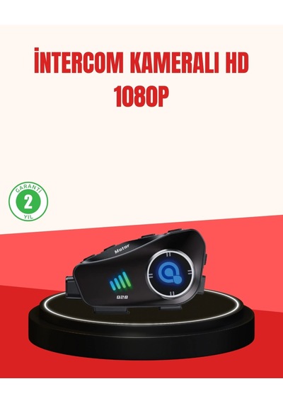 Ceylan Adam Q28 Kameralı Motosiklet Kask Kulaklık Bluetooth 5.3 Su Geçirmez 1080p Hd