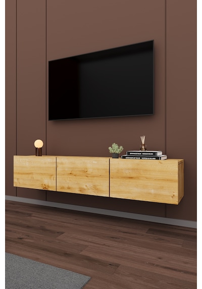 Modern Duvara Monte Tv Ünitesi %100 Mdf Kapaklı Televizyon Sehpası T-27 Safir Meşe Safirmeşe Modern Duvara Monte Tv Ünitesi %100 Mdf Kapaklı Televizyon Sehpası T-27 Safir Meşe Safirmeşe