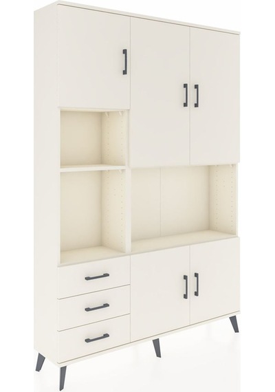 Arges Dolap 9 Raflı 3 Çekmeceli 5 Kapaklı 132x30x195 Aytaşı-a... Aytaşı