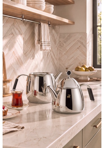 Karaca Powersteel 316+ Ezgi Midi Çaydanlık Takımı 1l & 2,2l Inox