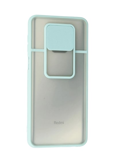 Newface - 460 - Xiaomi Redmi Note 9 Pro Kılıf Palm Buzlu Kamera Sürgülü Silikon - Csmo-tex - - Turkuaz