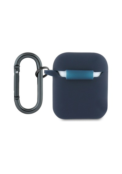 Apple Uyumlu AirPods Kılıf Redbull Lisanslı Baskı Logolu Askı Aparatlı Silikon Kapak Lacivert