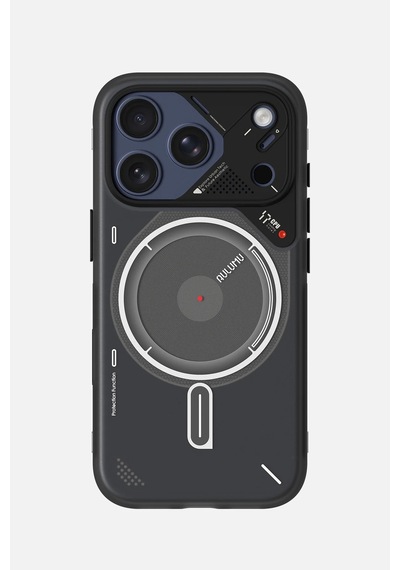 Apple Uyumlu iPhone 17 Pro Max Karanlıkta Hafif Parıldayan Magsafe Özellikli A17 Frosted Kılıf Siyah