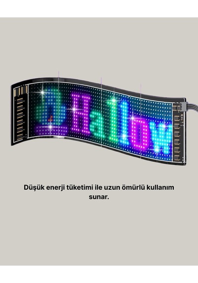 Hubrendy Tekno Gece Kullanıma Uygun Pixel Rgb Led Panel Estetik Atmosfer Işığı