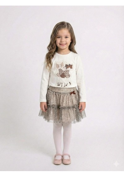 Xo Kids Kız Çocuk Etek Takmı 6-36 Ay 3190 Mavi