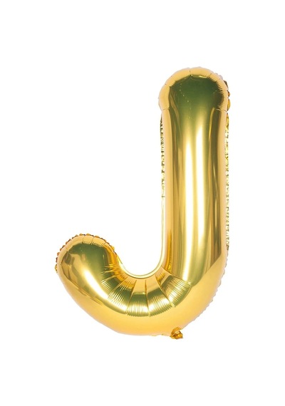 Folyo J Harfi Balon 100 Cm Gold Altın Büyük Boy 40inc Folyo Balon