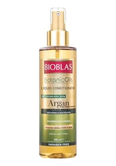 Bioblas Saç Dökülmesine Karşı Sıvı Saç Kremi Argan Yağlı, Bitkisel Serumlu, Durulanmayan, Kolay Tarama & Yoğun Bakım, 200 Ml