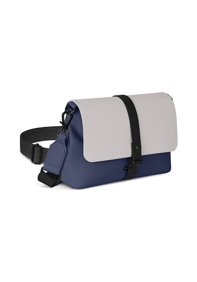 Gaston Luga Spläsh Crossbody Bag - Dark Blue / Taupe Mavi - Bej