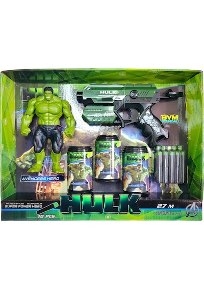 Prestij Bvm Oyuncak Hedefli Soft Mermili Hulk Figürlü Dart Atan Fab.9519