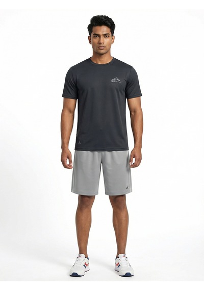 Orendahill Erkek Spor Şort Hızlı Kuruyan Esnek Regular Fit Trim Biyeli Activewear Gri