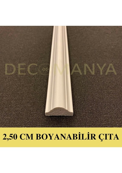 Decomanya Dekoratif Boyanabilir Duvar Çıtası 2,5 Cm Paket