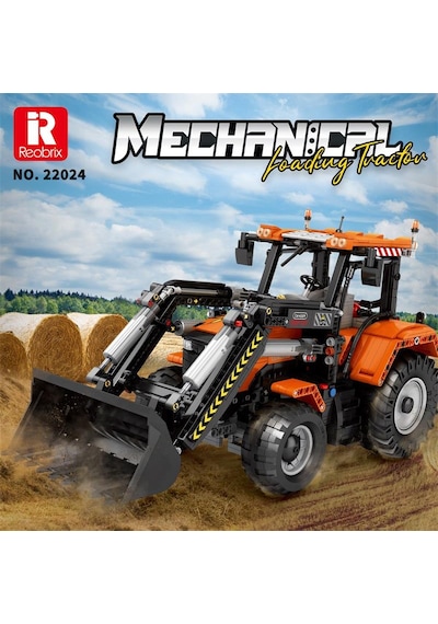 Reobrix Technic 22024 Kepçeli Traktör Loading Tractor Kumanda&motorlu Yaratıcı Yapı Blok Seti Building Blocks- 1496 Parça