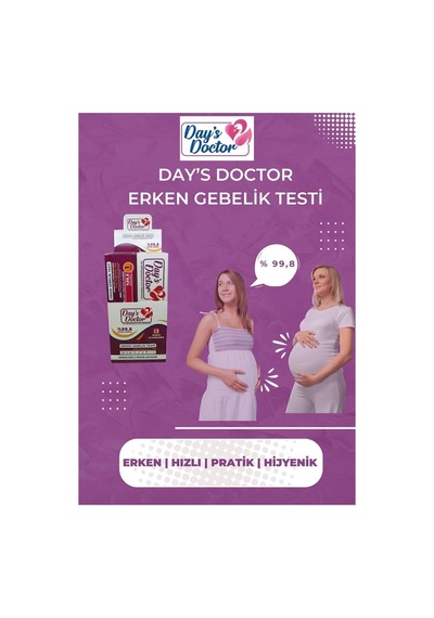 Erken Hızlı Hamilelik Testi %99,8 Hijyenik 5 Adet Pratik Kullanım İçin