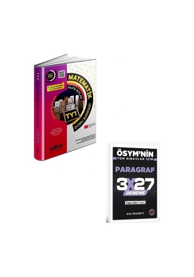 2027 Miray 2027 Tyt Matematik Soru Bankası+ Evp Akademi Paragraf